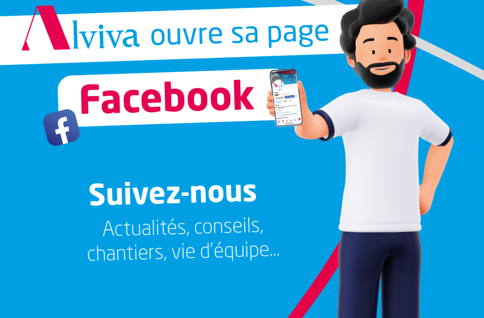 Visuel de lancement de la page Facebook d’Alviva, spécialiste en climatisation et pompe à chaleur pour particuliers.